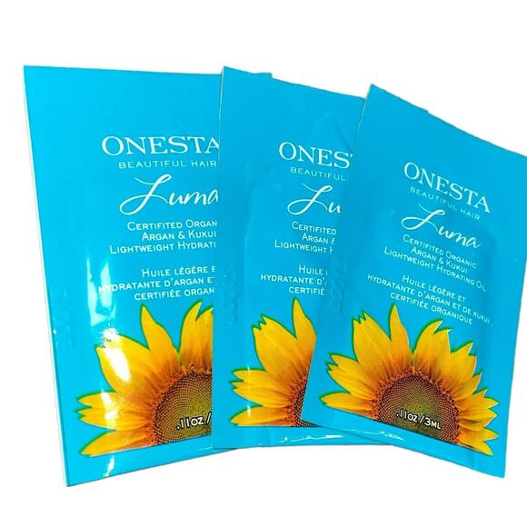 Onesta Luma Kukui & Argan Lightweight Hydrating Oil Travel Gym Sample Lot of 3 - Picture 1 of 3